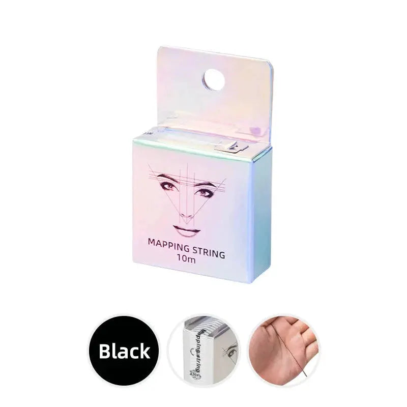 10m for Mapping Eyebrow Marker Thread Tattoo Brows Point 1 Box MAPPING STRING Microblading Eyebrow Pre-Inked Tattoo PMU String by DBQ Nail Art Store