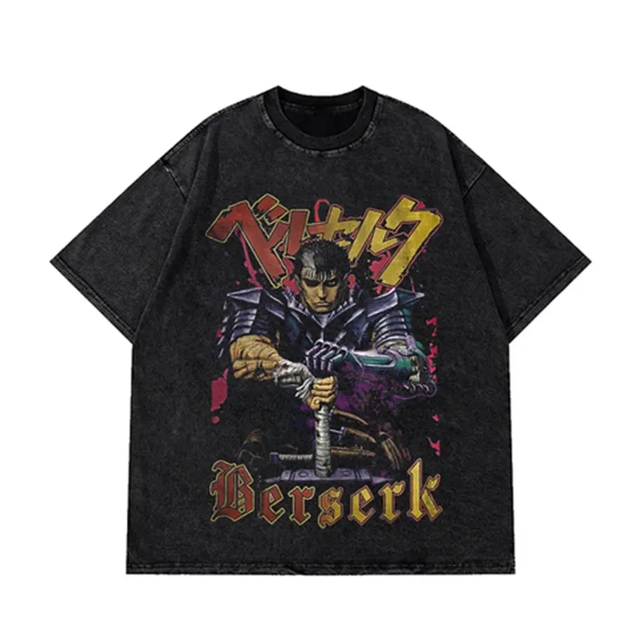 Gothic Rose Letter Print Vintage Washed Oversized T-Shirt by Vimost Shop