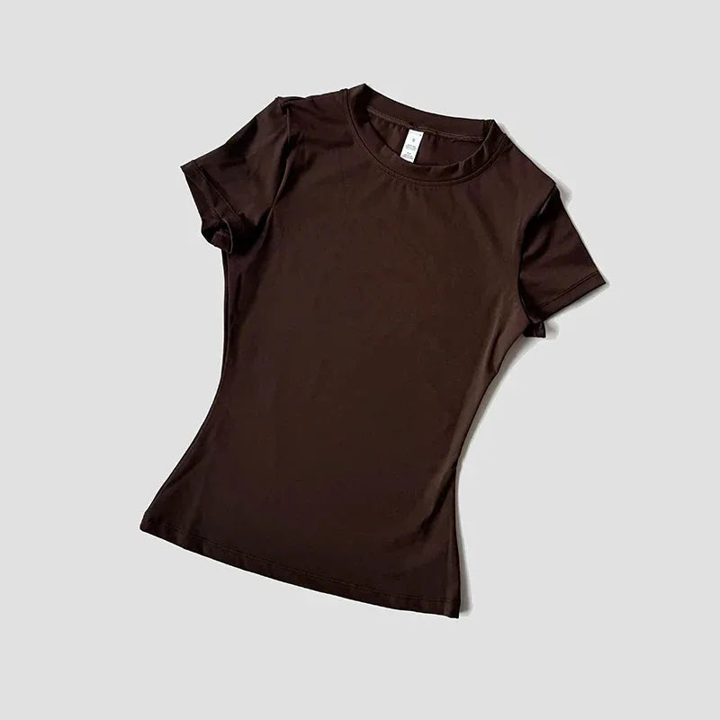 Women’s Seamless Short Sleeve Yoga Top – Fitness & Running Activewear by Vimost Shop