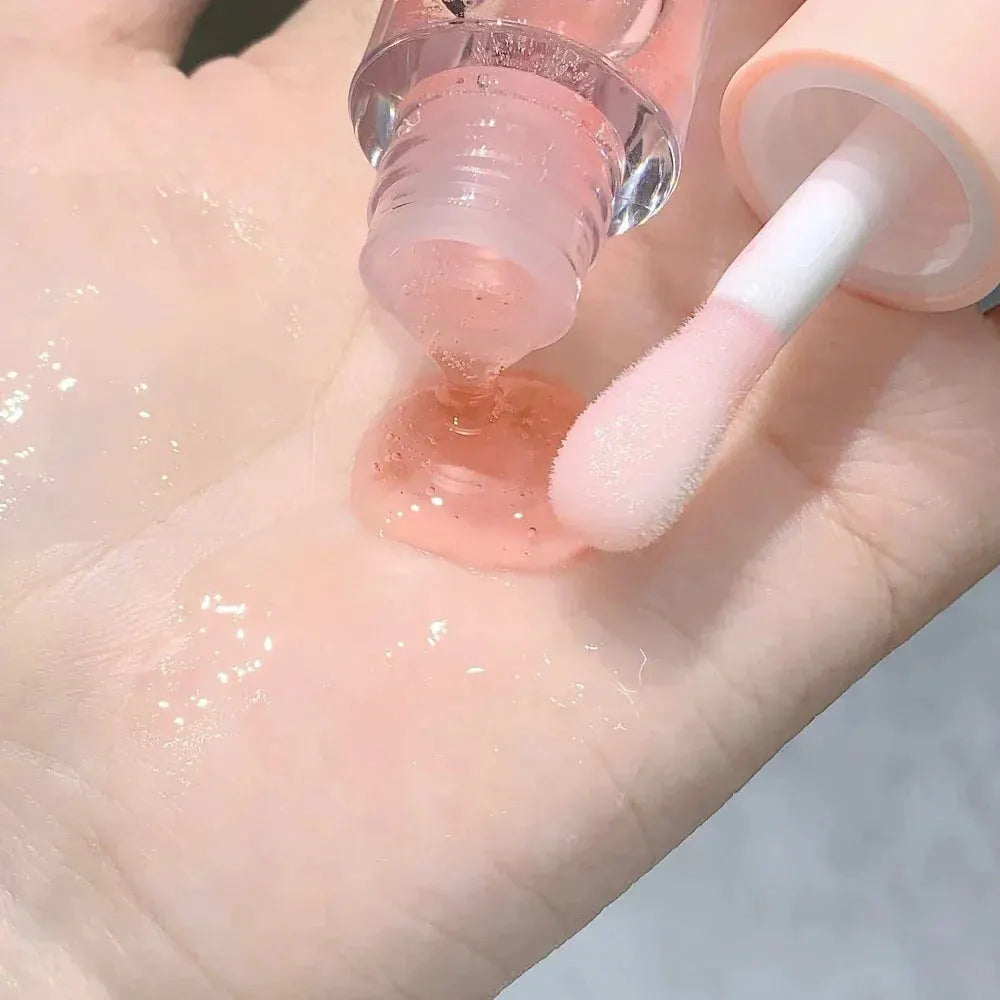 Water Light Lip Gloss Moisturizer Transparent Jelly Mirror Fruit Crystal Lip Oil Clear Hydrating Plumping Korean Lip Care Makeup by HMEINA Store