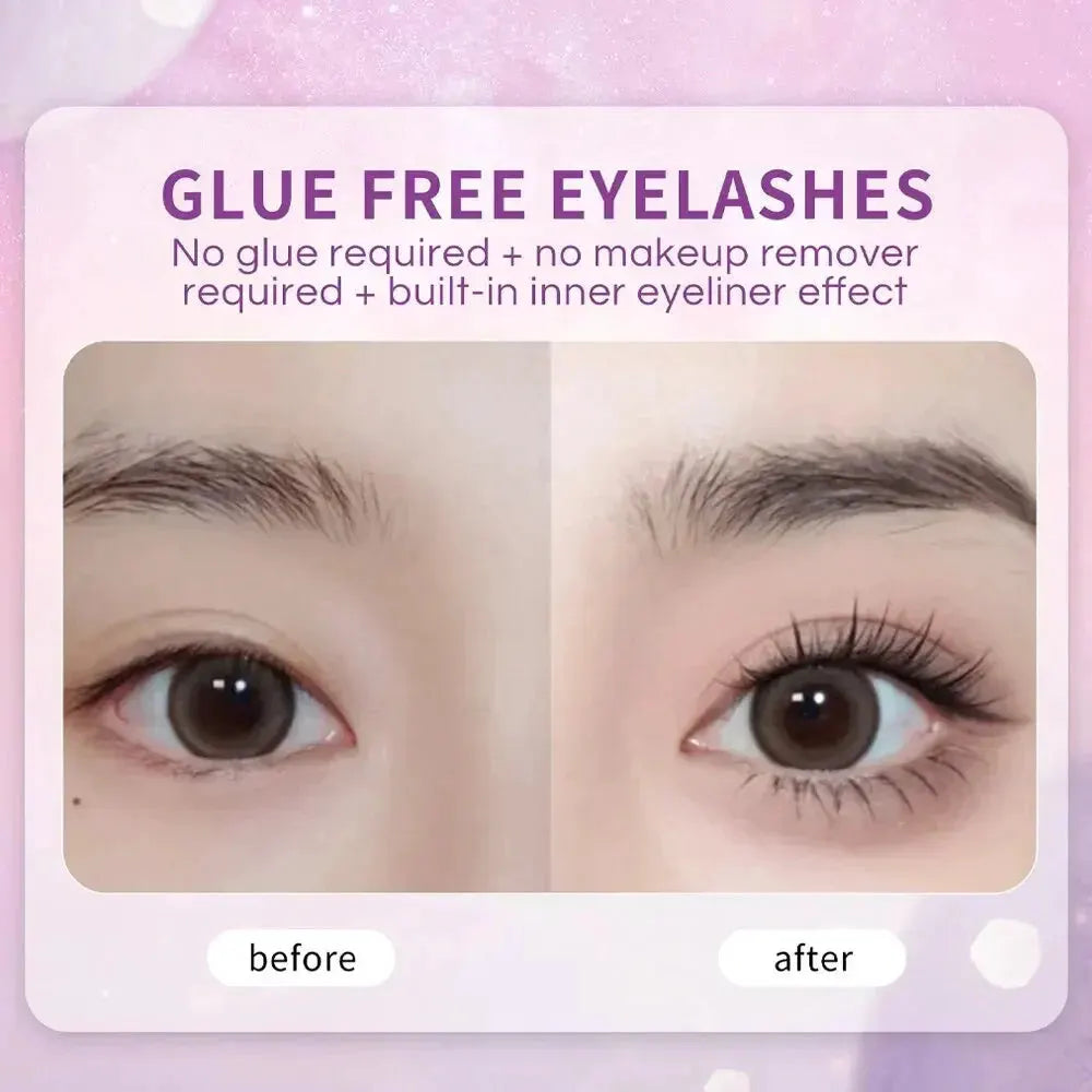 Fairy Glue-free False Eyelashes Easy To Rebound No Need To Remove Segmented Thin Stems Suitable For Novice DIY MENGHELA Eyelashe by Gege Bear Cosmetics Store