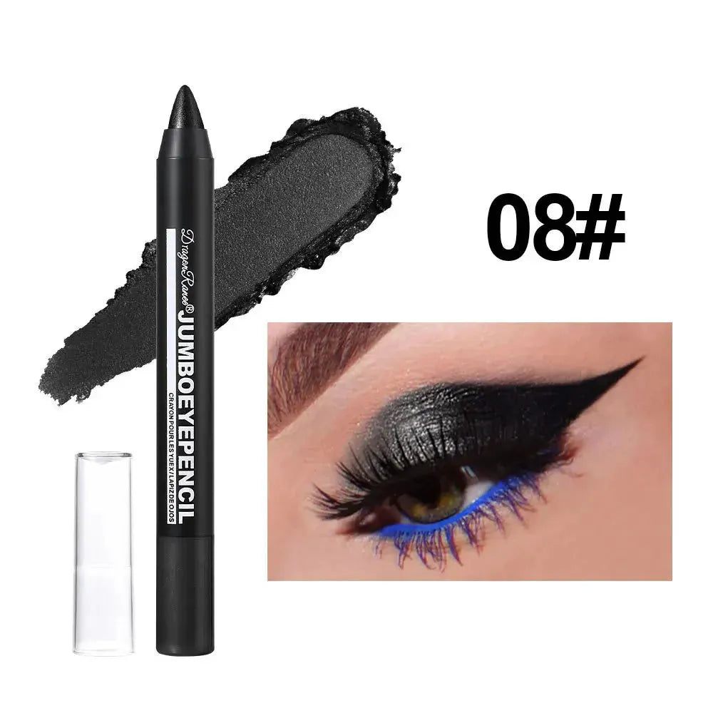 Smoky Dark Green Eyeshadow Pencil Stick Waterproof Pearlescent 12 Colors Metallic Glitter Eye Shadow Highlighter Pen Makeup Tool by HMEINA Store