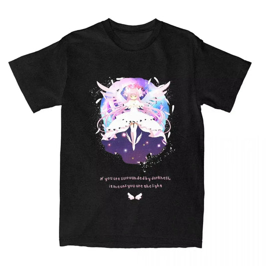 Vintage Madoka Magica Anime Print T-Shirt Soft Breathable Casual Comfortable Pure Cotton Unisex Tops by Vimost Shop