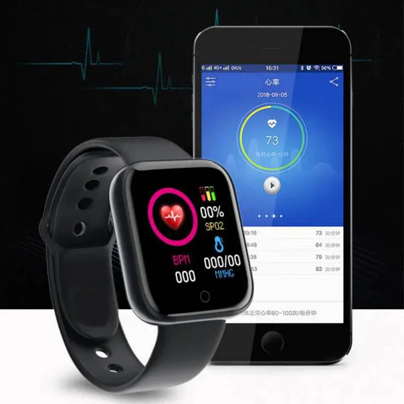 Multifunctional Smart Watch Men Women Bluetooth Connected Phone Music Fitness Sports Bracelet Sleep Monitor Y68 Smartwatch D20 by OPUYYM Smartwatch Store
