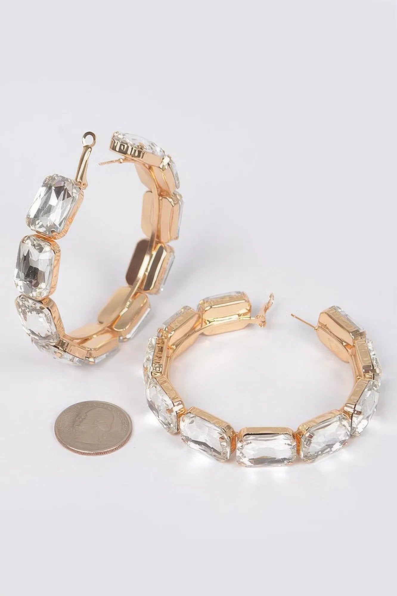 ST. MARKS Multicolor Stone Hoop Earrings: NYFW BYMANYC ® New York by BYMANYC ® New York