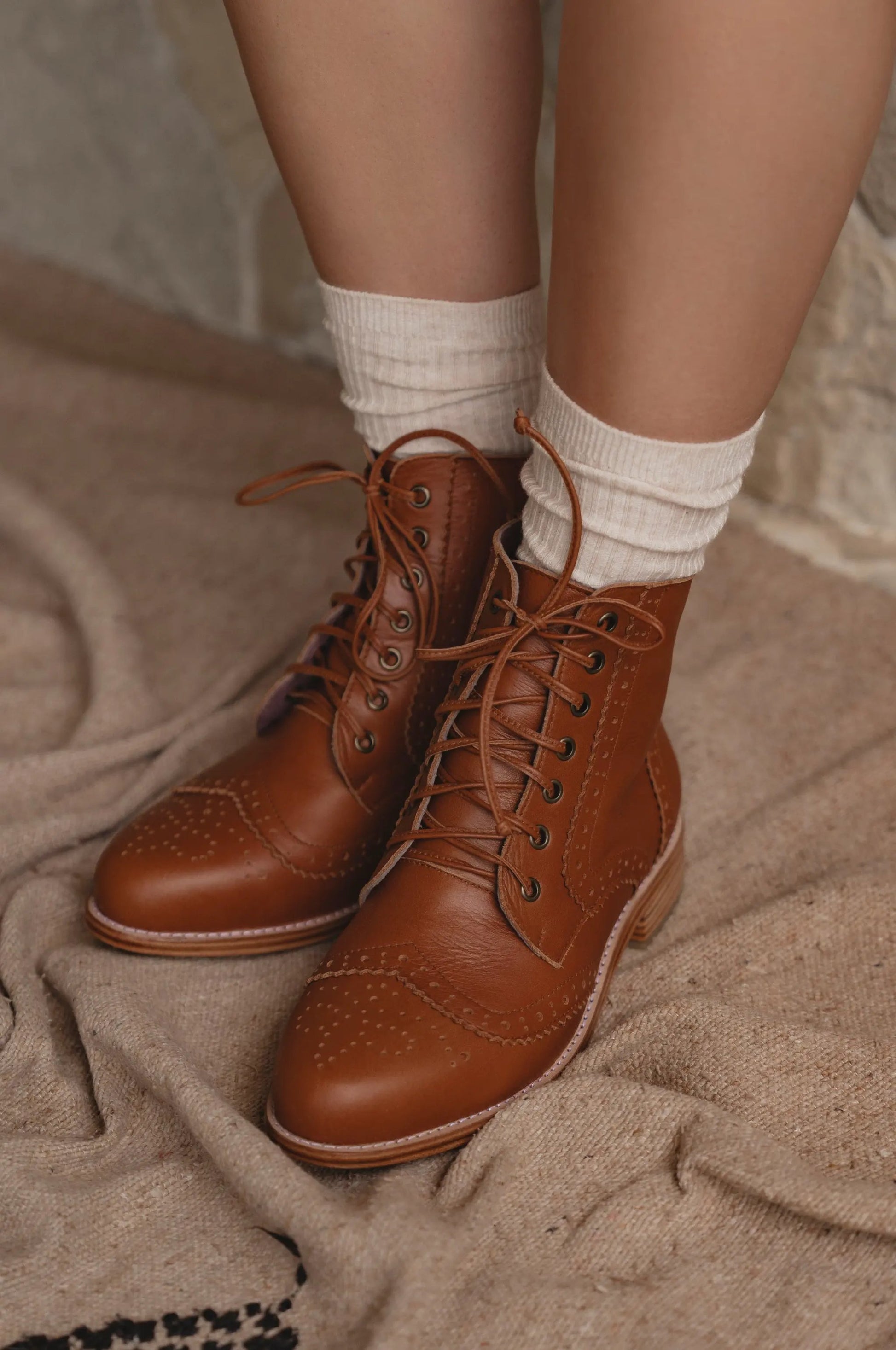 Salstice Brogue Leather Boots by ELF