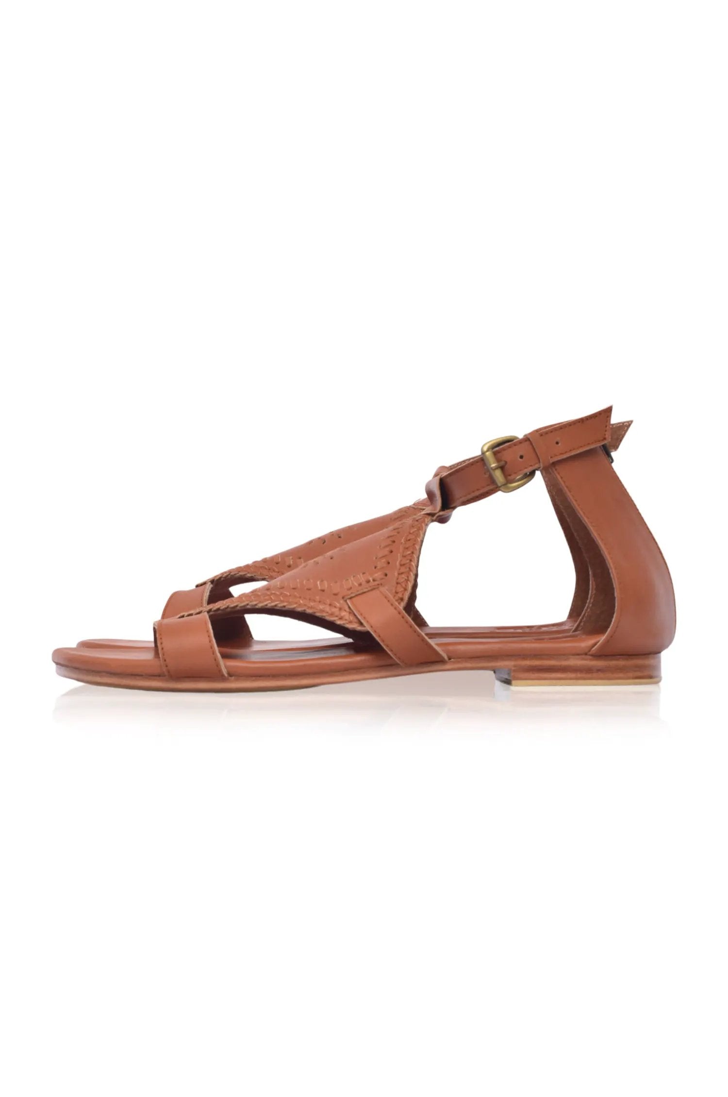 Savannah Braided Leather Sandals by ELF