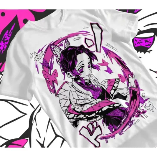 Shinobu Kocho Graphic T-Shirt Anime Short Sleeve Summer Tee by Vimost Shop