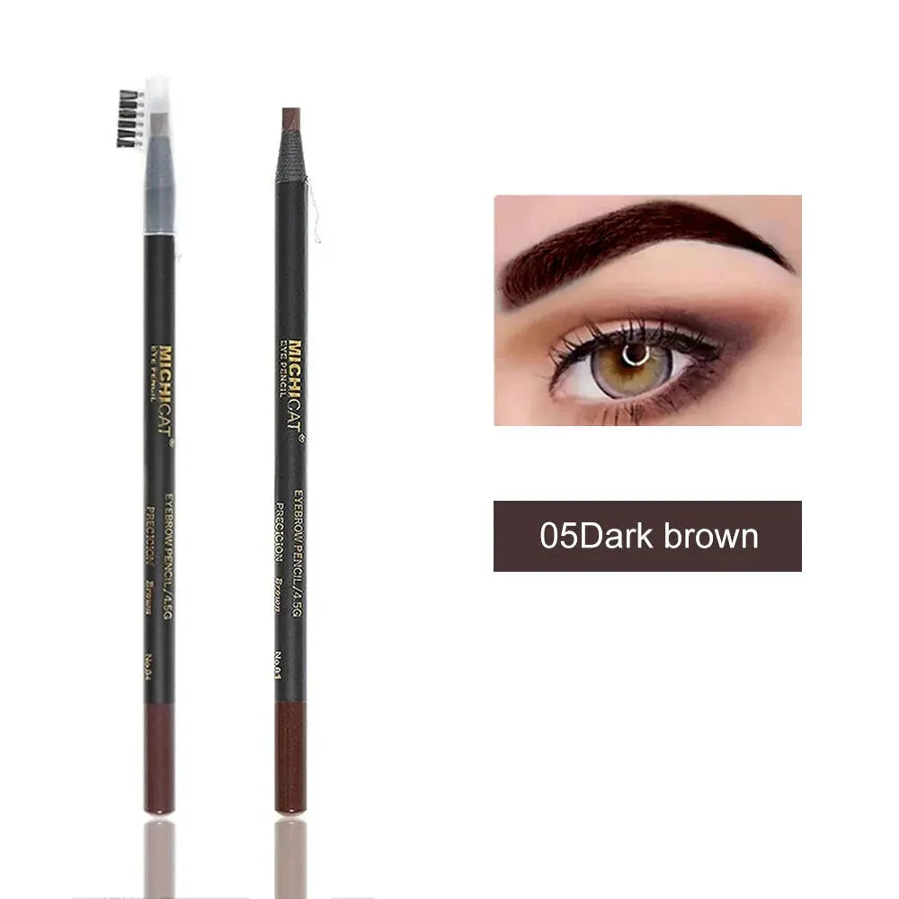 1PC Eyebrow Pencil Waterproof Microblading Eyebrow Pen Tint Tattoo Eyebrows Makeup 6 Colors Natural Long Lasting Eye Brow Pencil by NICOO EYELASH BEAUTY Official Store