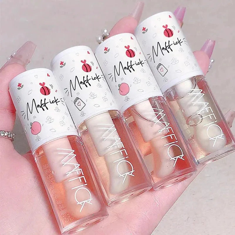 Make Up Korean Beauty Cosmetics Lip Ink Gloss Labial Lips Moisturizer Jelly Lipstick Bright Oil Moisturizing Balm Big Lip Brush by MEIGR Cosmetic Store