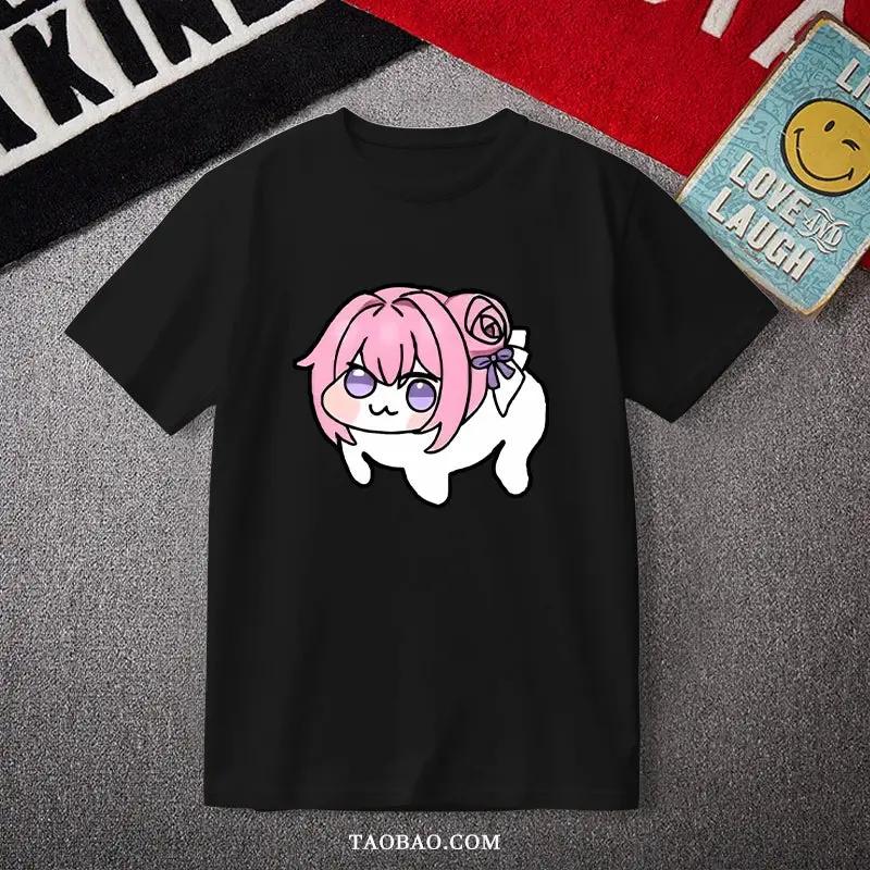 Doro Dorothy Pink Hair Dog Short Sleeve T Shirt Pure Cotton Harajuku Style by Vimost Shop