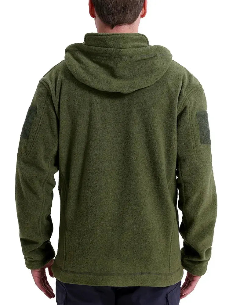 Men's Hunting Fleece Jacket Hiking Hunting Outdoor Fleece Tactical Jacket Winter Warm Full Zip Military Hoodies Multi-Pockets by Vimost Shop