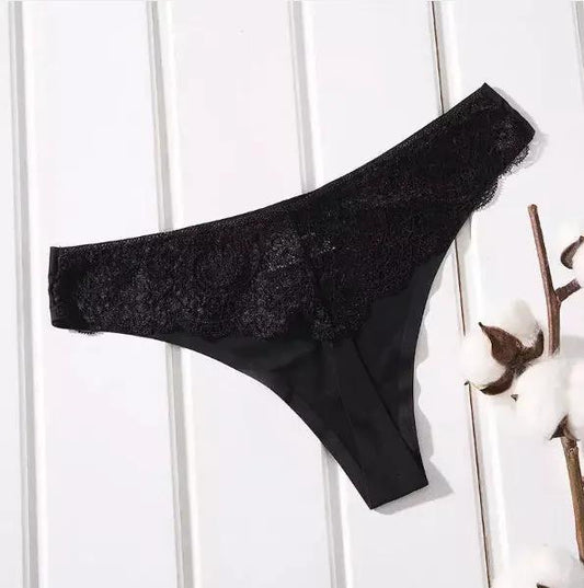 Mina Lace Back Panty - Black by Savoy Active