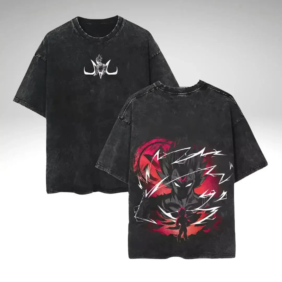 Vintage Anime Graphic Washed Oversized T-Shirt Cotton Streetwear Tee by Vimost Shop