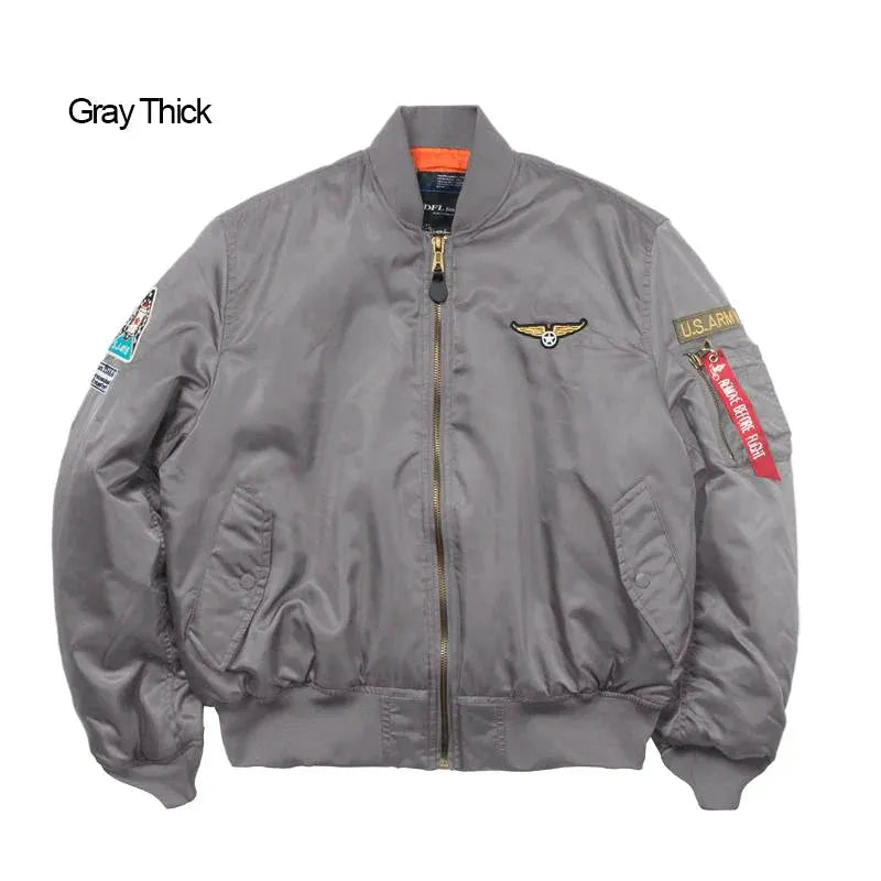 Men's Bomber Jacket Casual Fall Winter Military Jacket and Coats Outwear by Vimost Shop