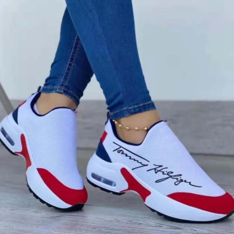2022 Fashion Casual Breathable Wedges Ladies Walking Sneakers by Coffee Jasper