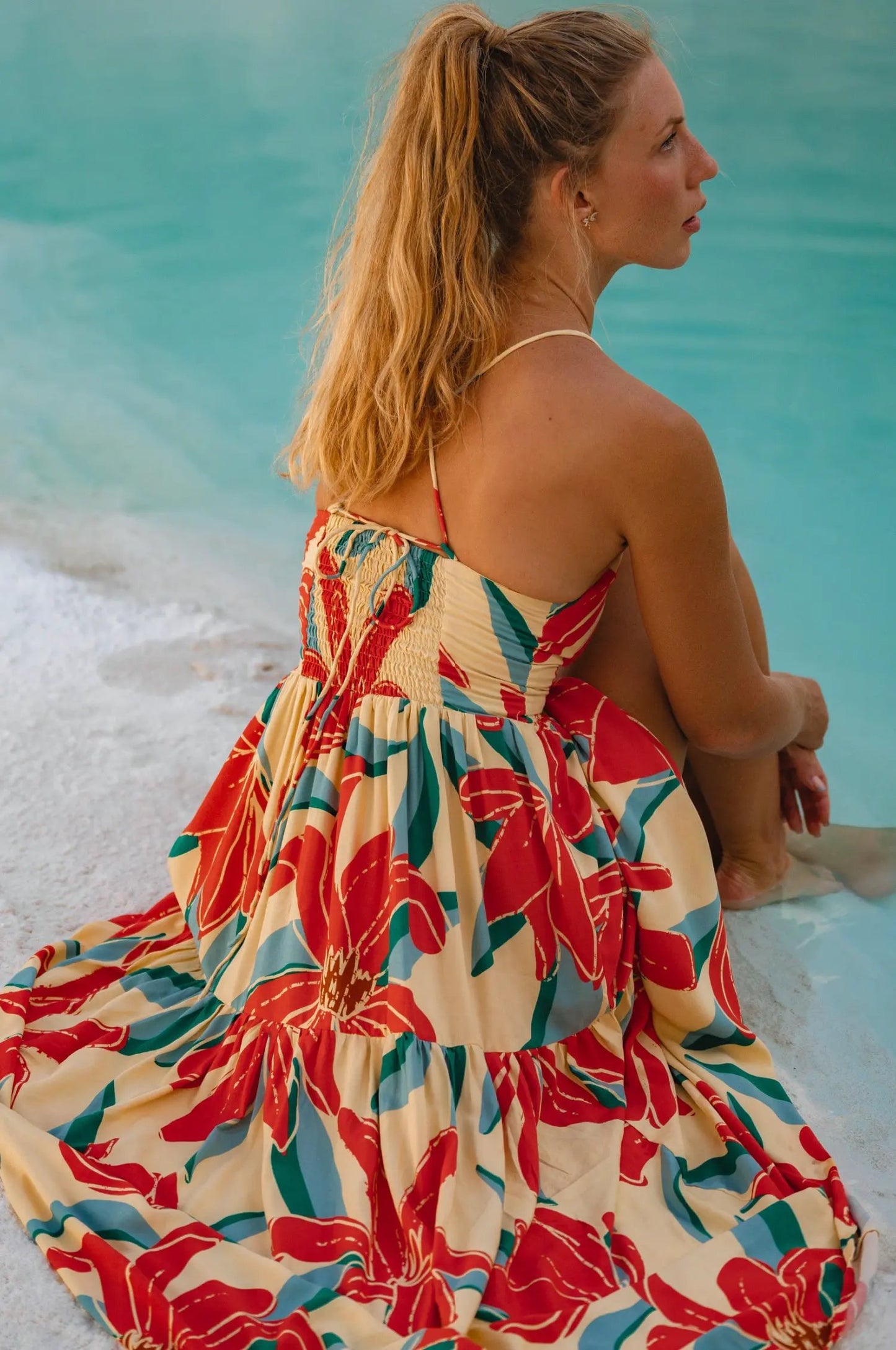 Sea Dreamer Strappy Midi Dress by ELF