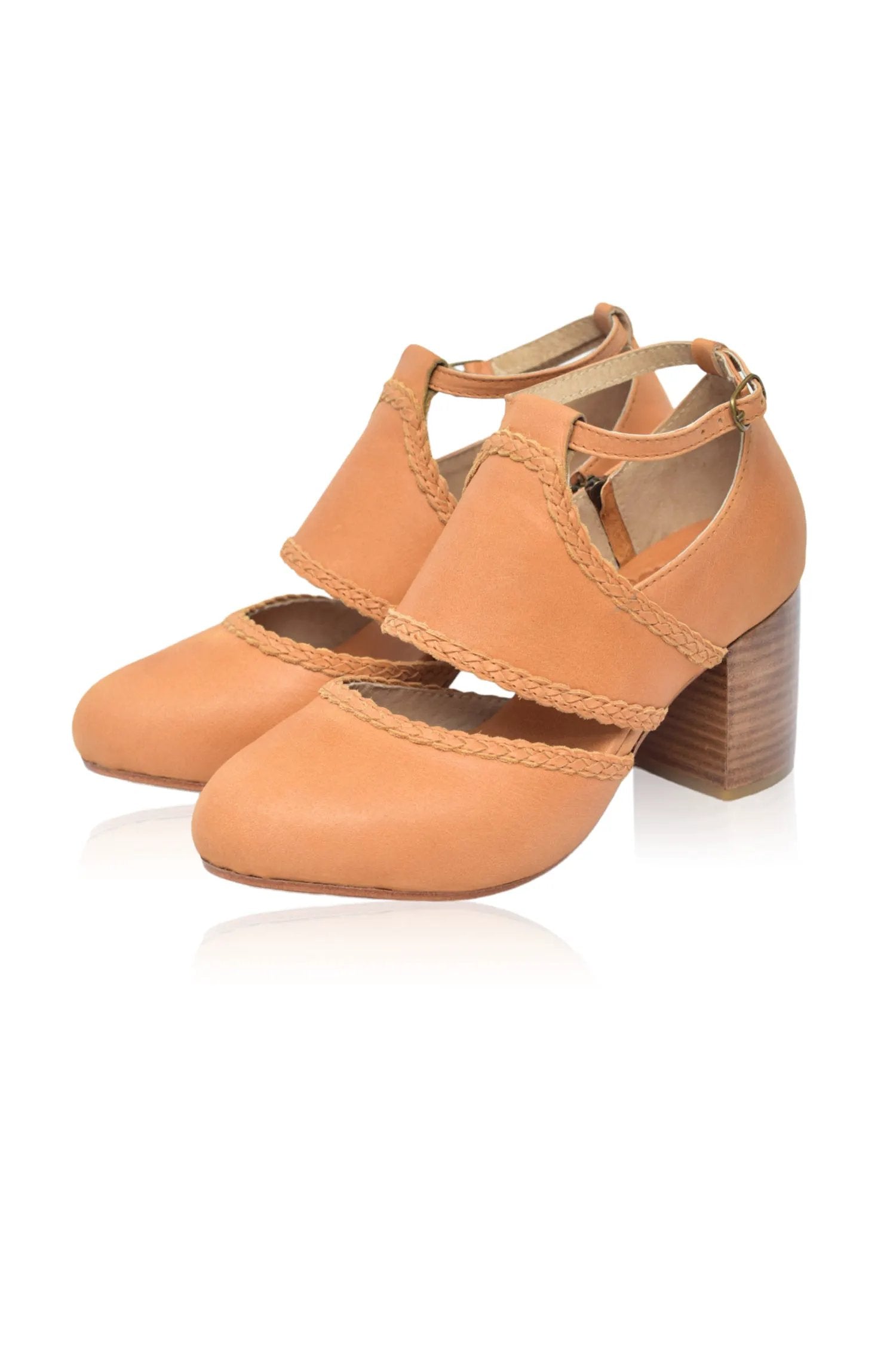 Serenity Leather Heels (Sz. 10.5) by ELF