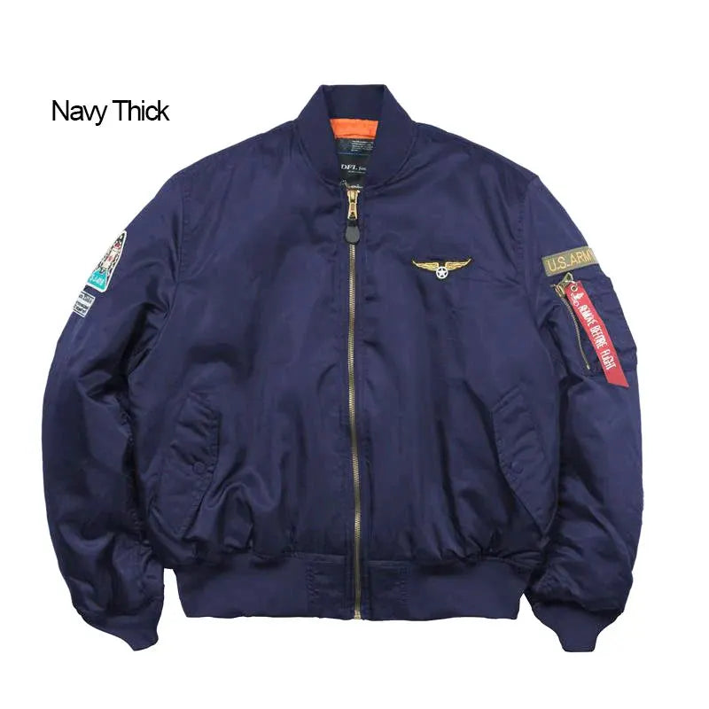 Men's Bomber Jacket Casual Fall Winter Military Jacket and Coats Outwear by Vimost Shop