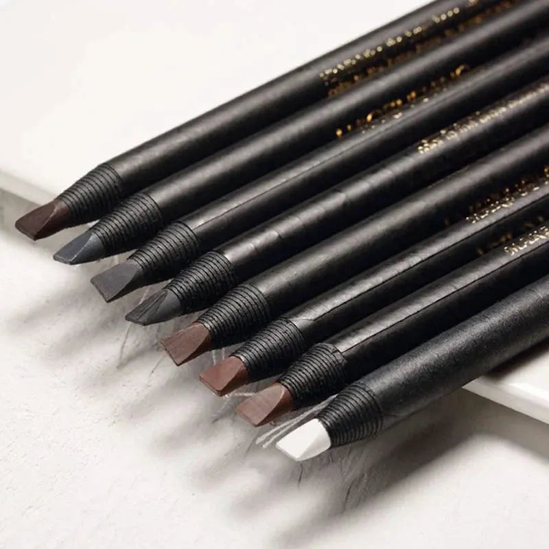 1PC Eyebrow Pencil Waterproof Microblading Eyebrow Pen Tint Tattoo Eyebrows Makeup 6 Colors Natural Long Lasting Eye Brow Pencil by NICOO EYELASH BEAUTY Official Store