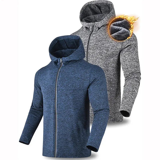 Men Fleece Lined Compression Shirt Long Sleeve Thermal Running Gym Fitness Breathable Sports Top by Vimost Shop