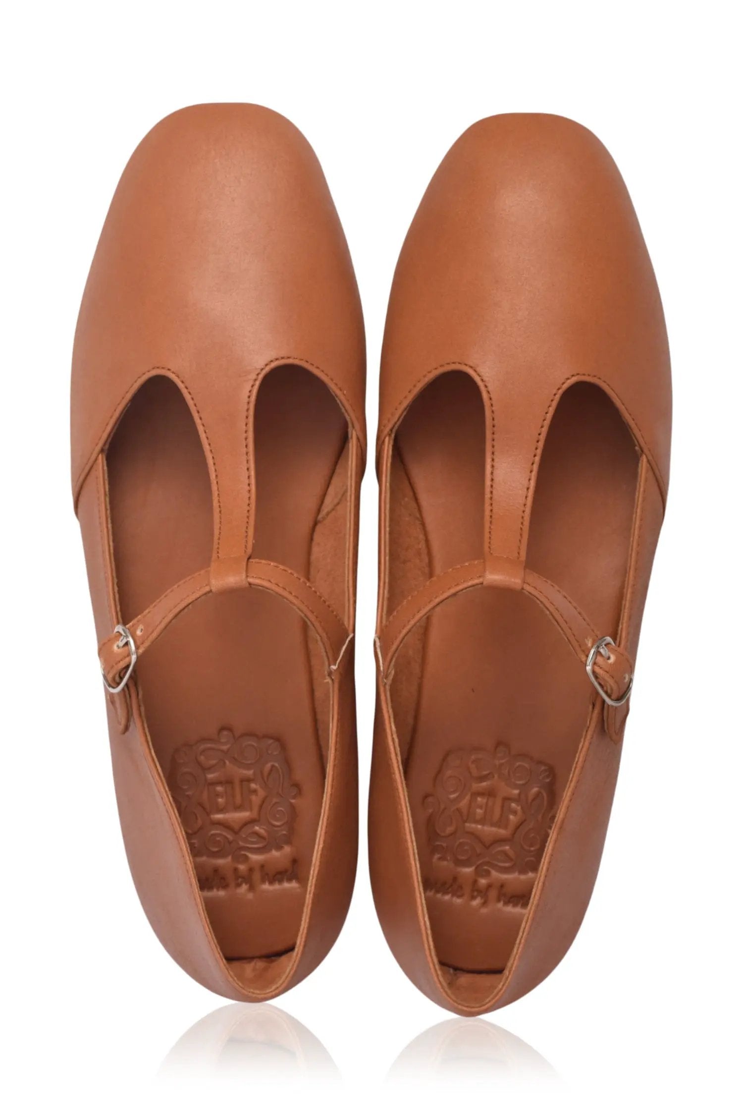 Simplicity Round Toe T-Strap Flats by ELF