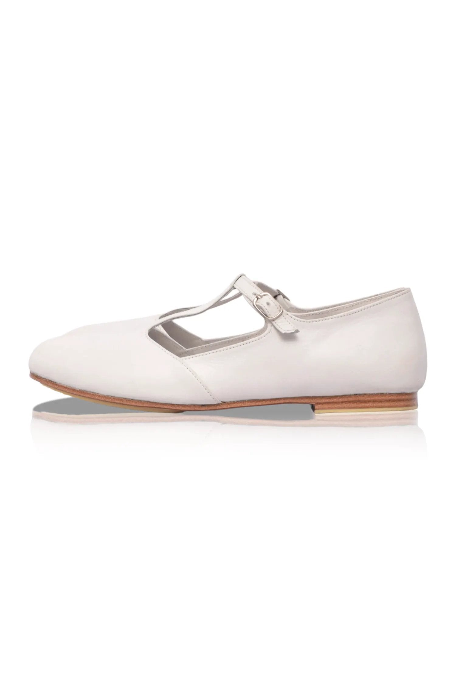 Simplicity Round Toe T-Strap Flats by ELF