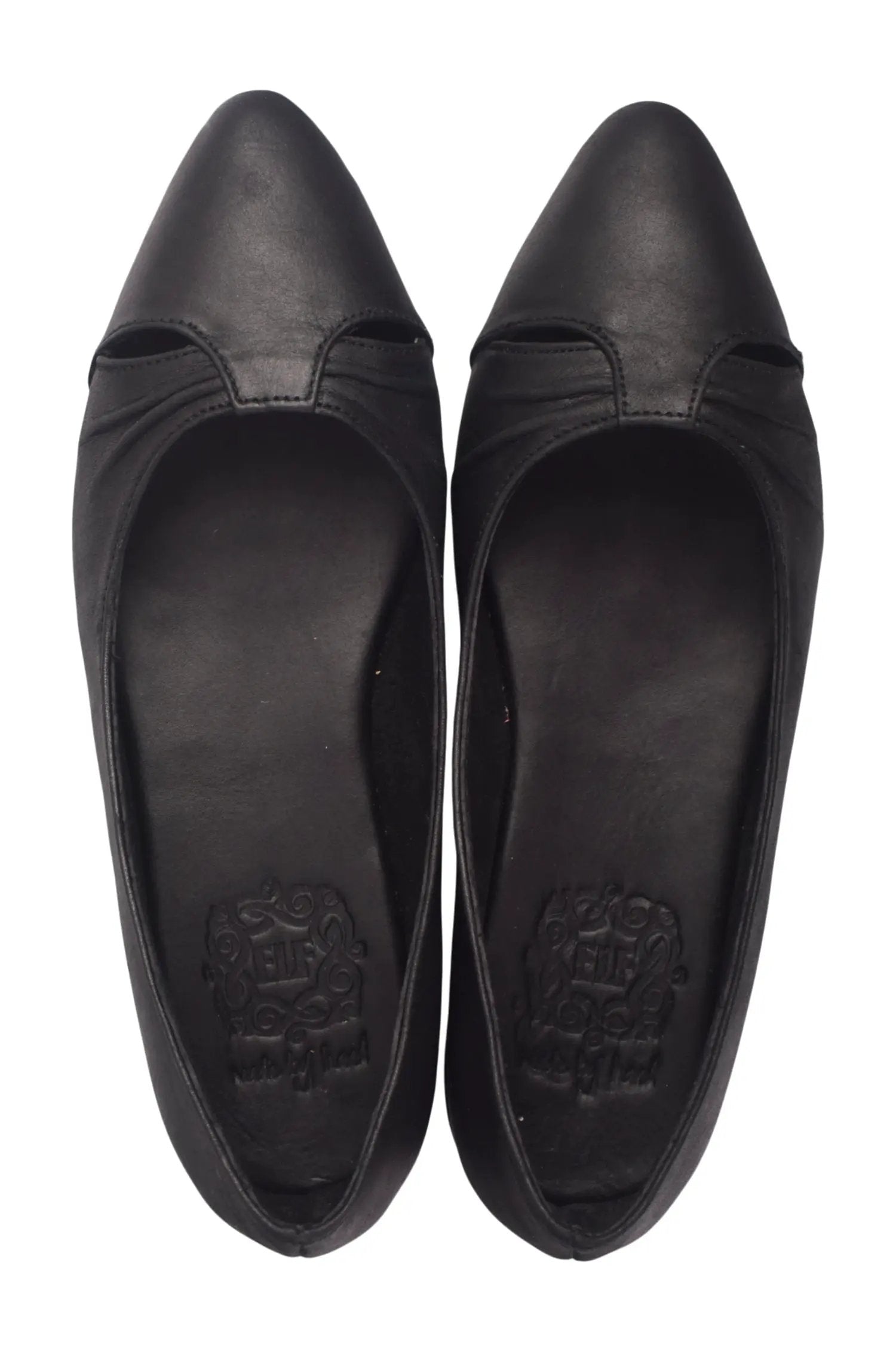 Siren Pointed Toe Leather Flats by ELF