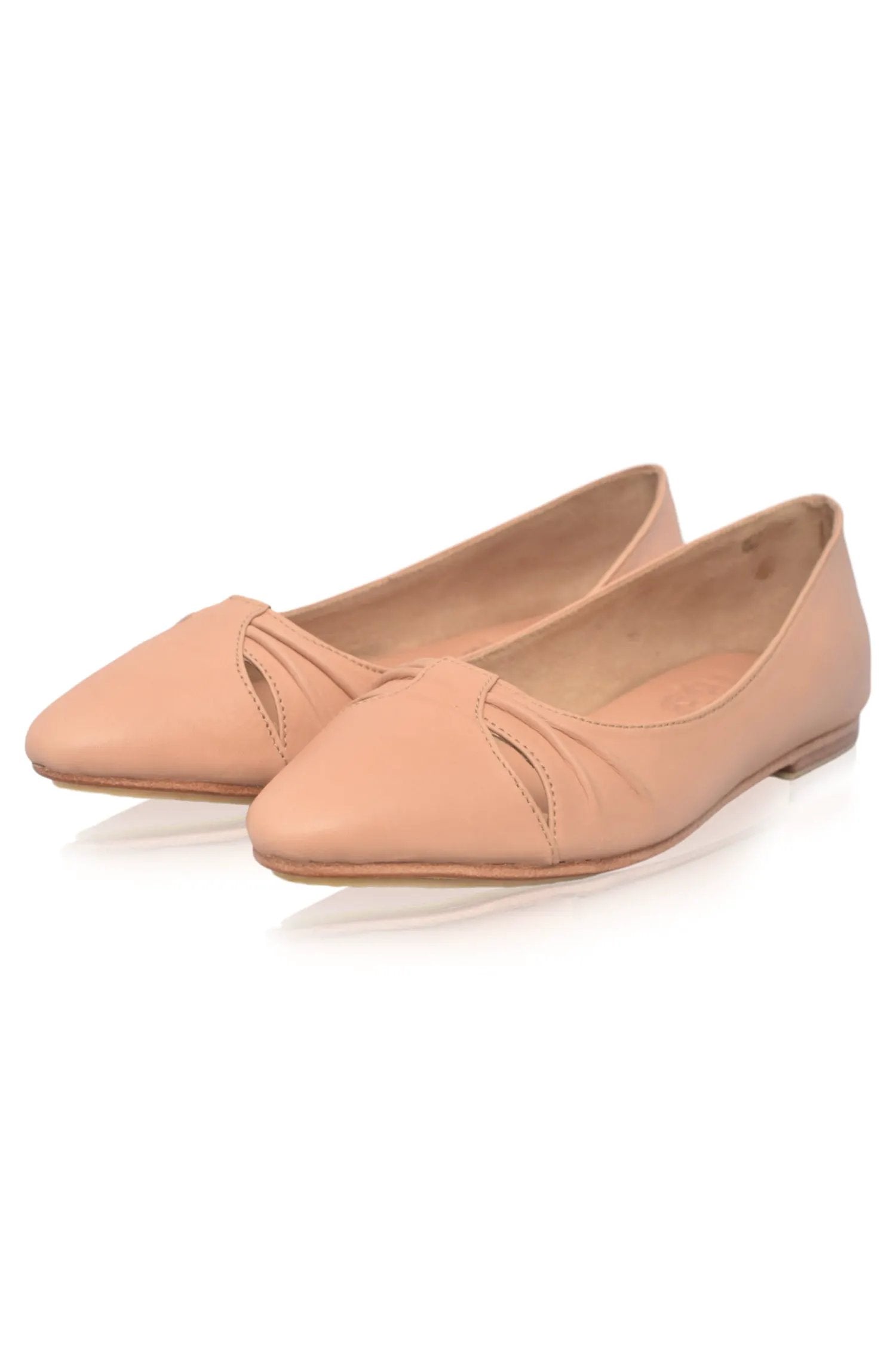 Siren Pointed Toe Leather Flats by ELF