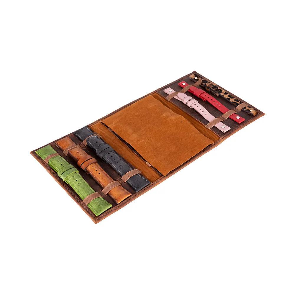 Skagway Leather Watch Band Organizer – 3 Slot Travel Case by TORONATA