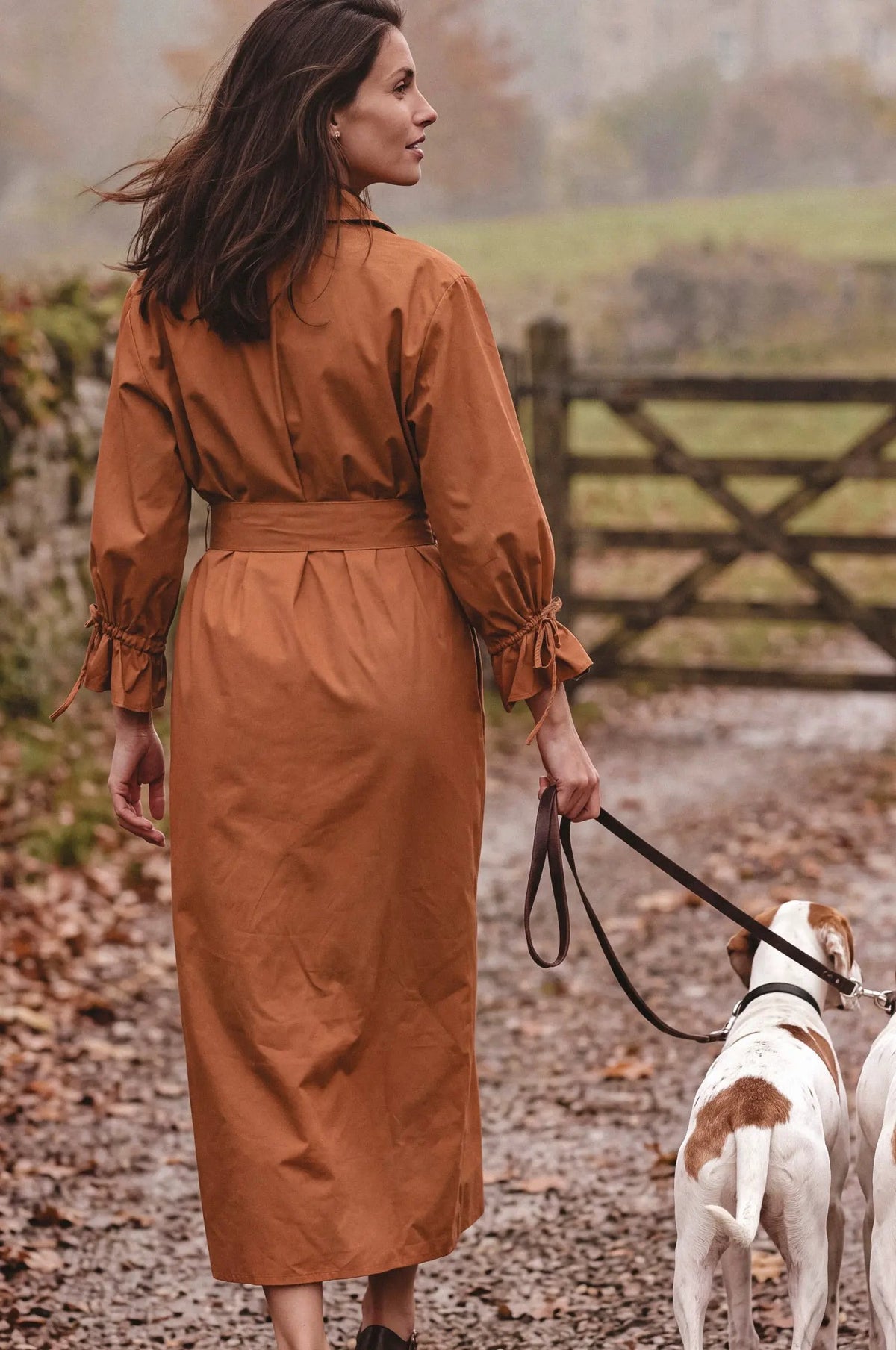 Sofia Rei Belted Cotton Shirt Midi Dress by ELF
