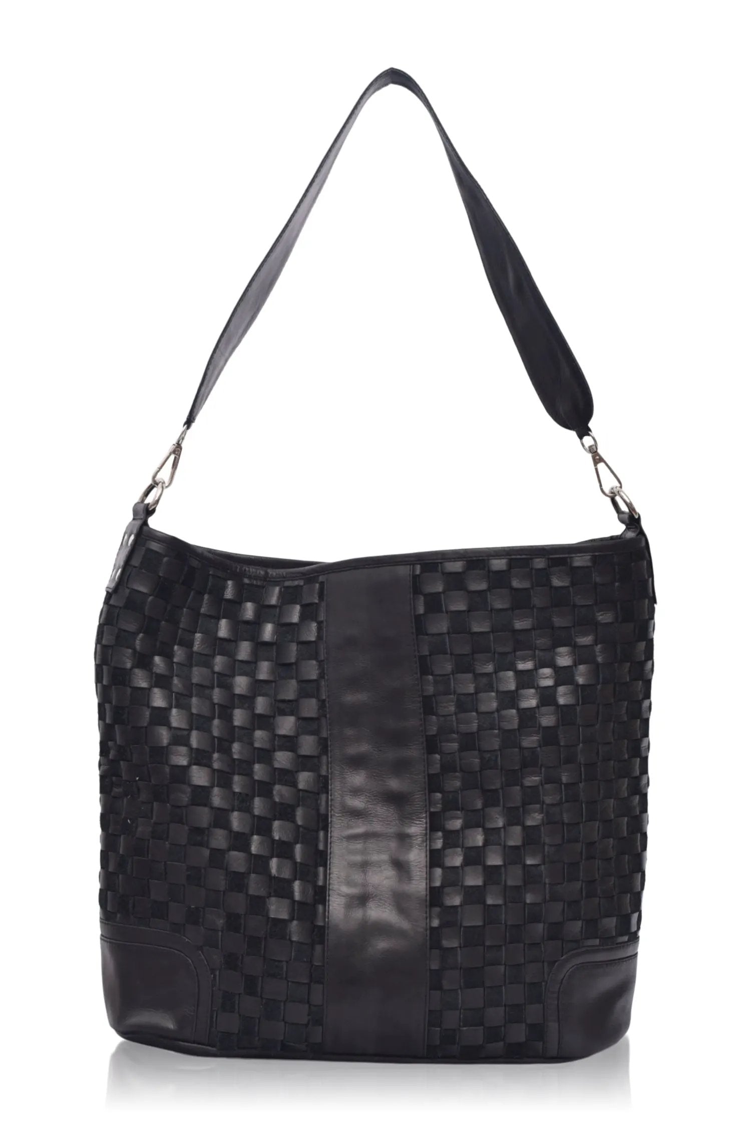 Soho Lane Woven Leather Shoulder Bag by ELF
