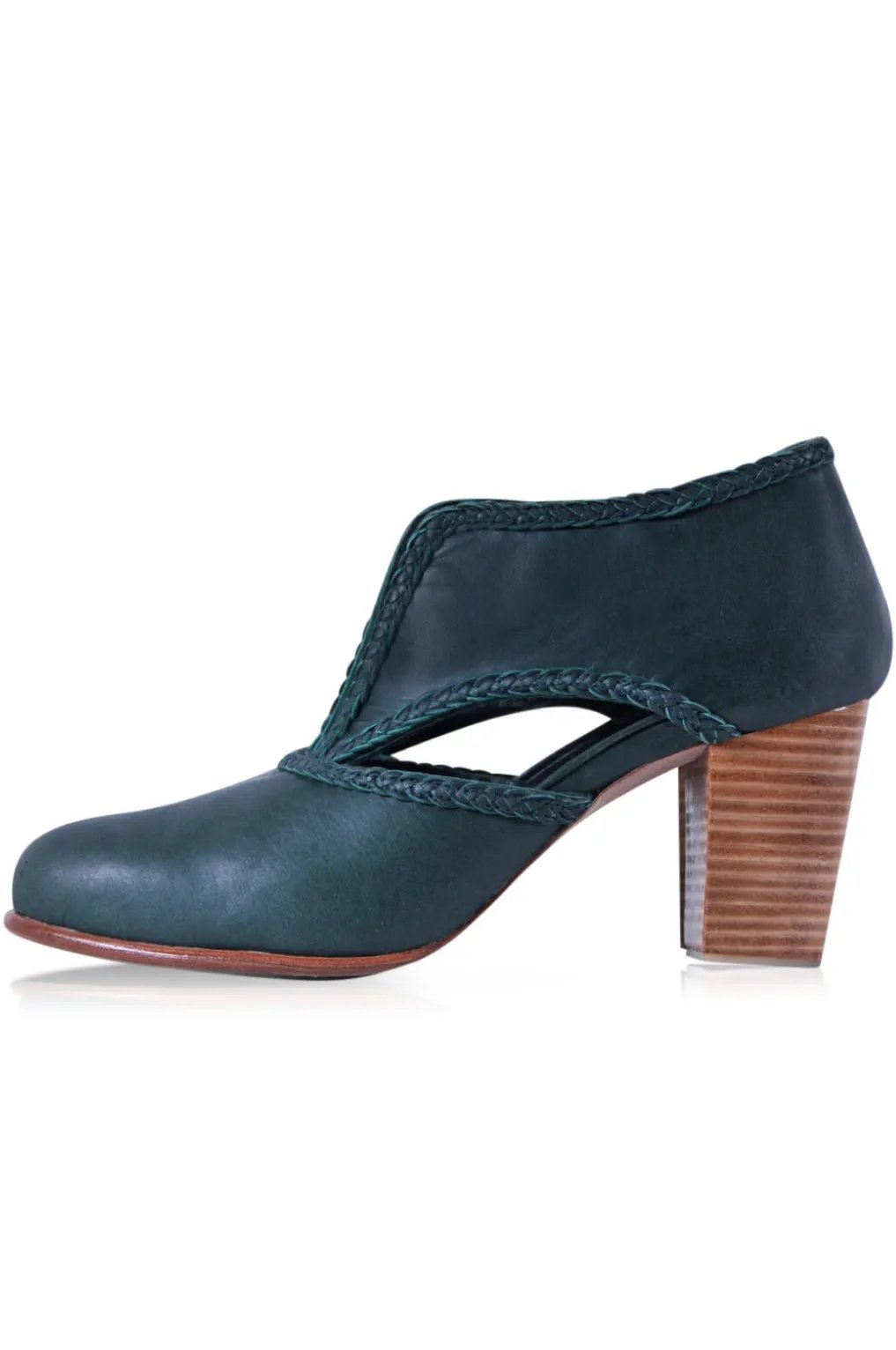 Spirit Walker Leather Heel Booties by Local