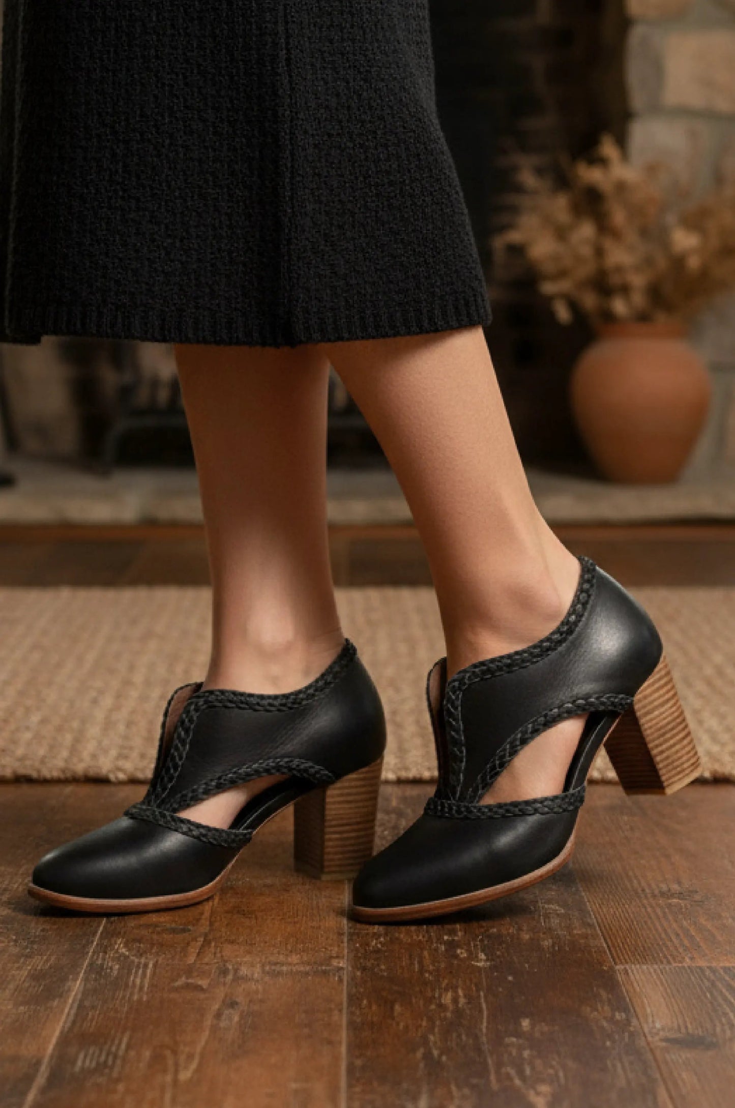 Spirit Walker Leather Heel Booties by Local