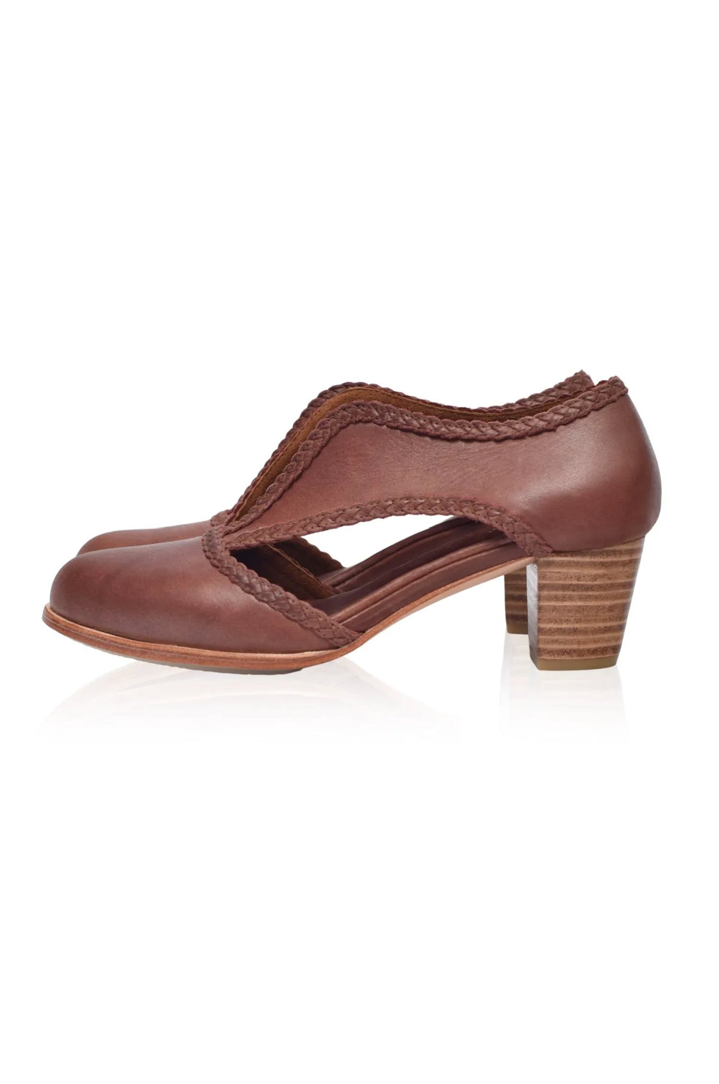 Spirit Walker Leather Heel Booties 5 cm Heel (Sz. 5.5 & 11.5) by Local