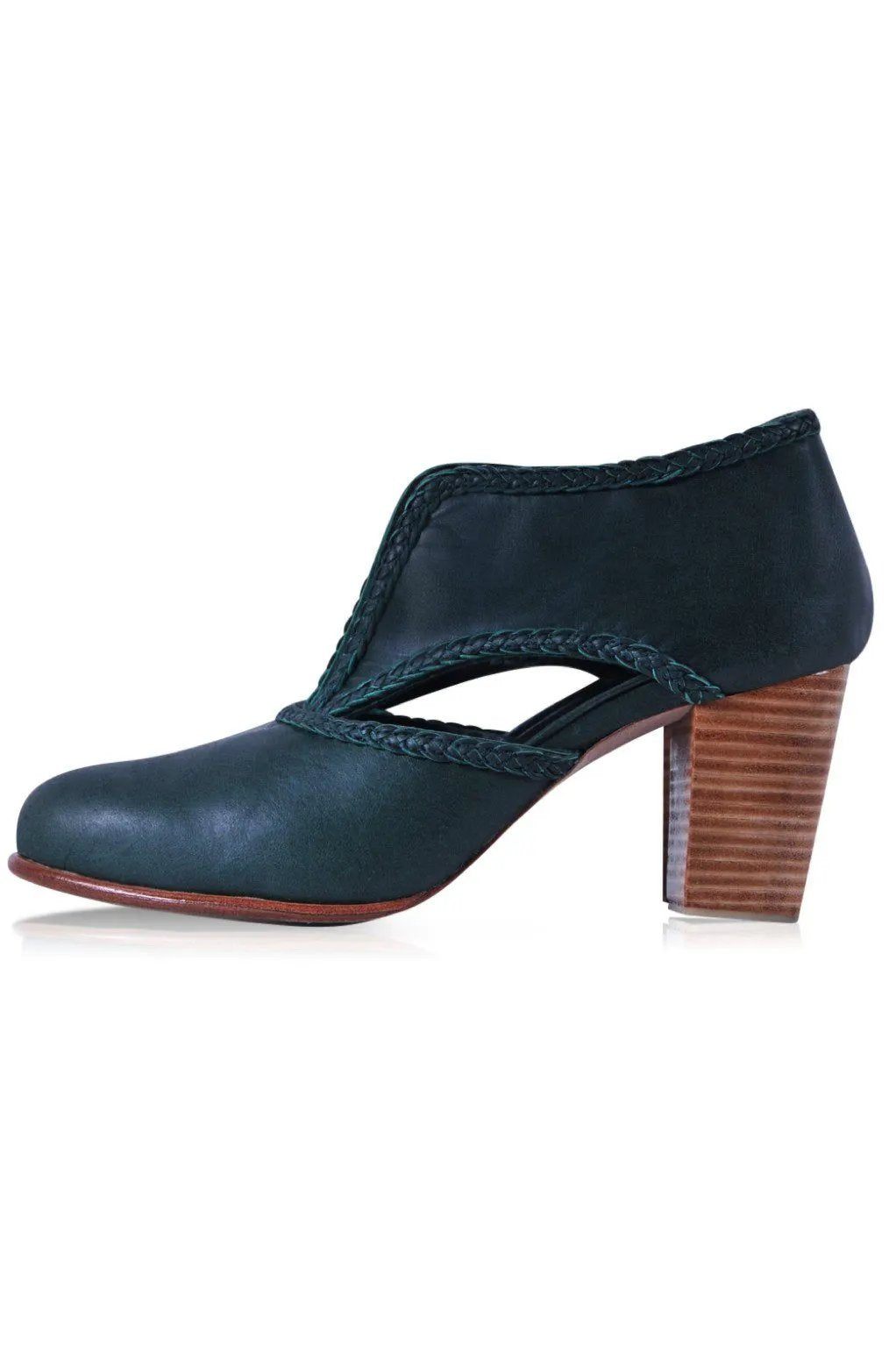 Spirit Walker Leather Heel Booties by Local