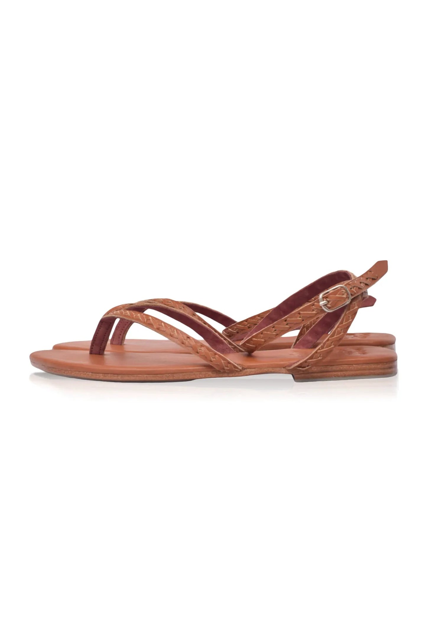 Starsand Braided Thong Leather Sandals (Sz. 5) by ELF