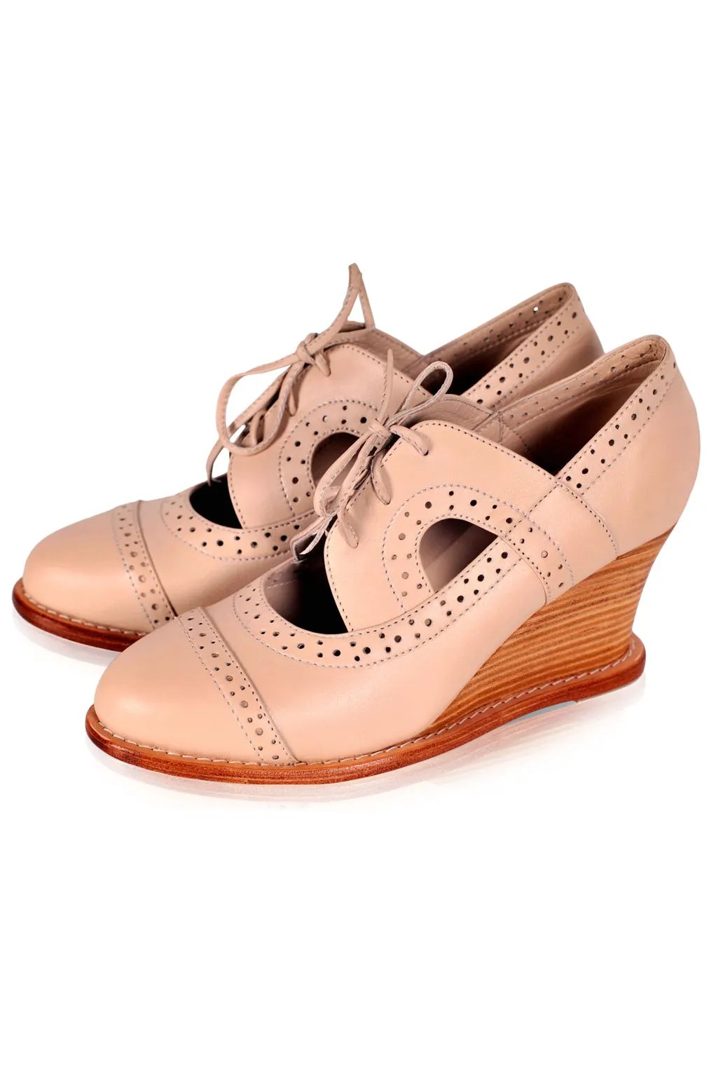 Stockholm Oxford Wedges (Sz. 8.5) by Local