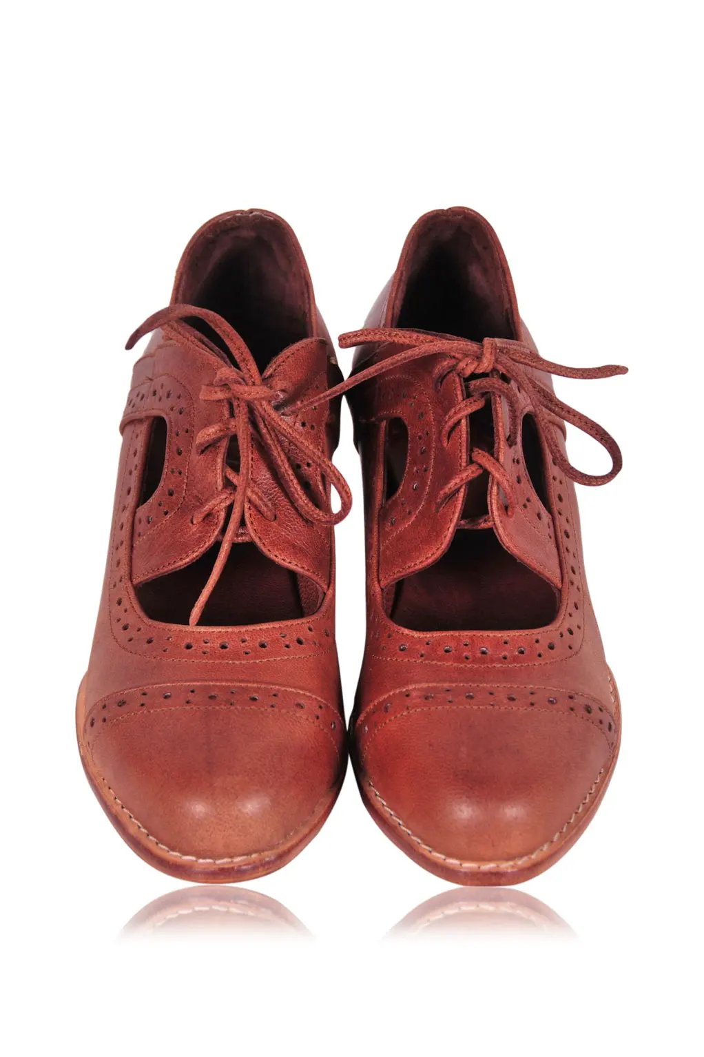 Stockholm Leather Oxford Wedges by Local