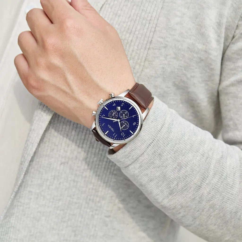 Trnda Men's Stainless Steel Watch, Dark Blue Dial | Trn-Ss43db by TRNDA