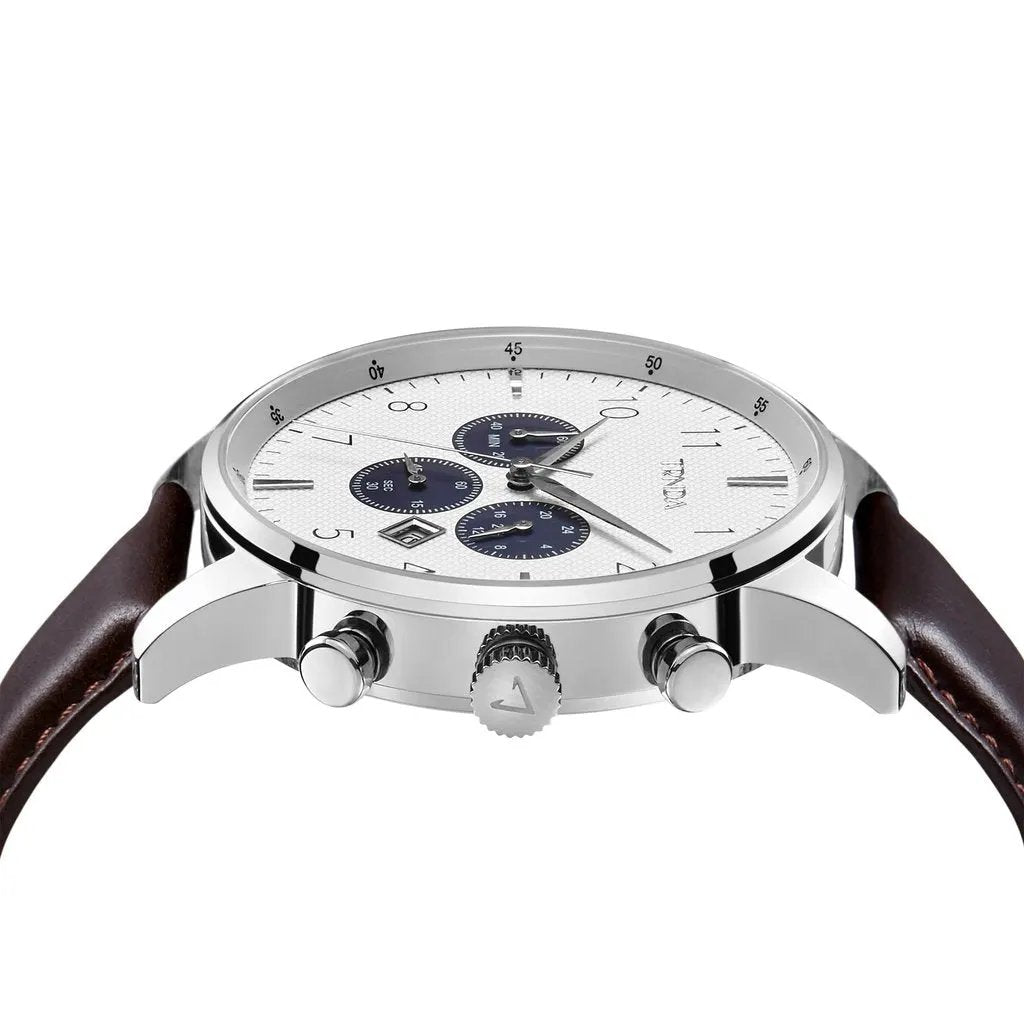 Trnda Men's Stainless Steel Watch, Brown Leather | Trn-W43sl by TRNDA
