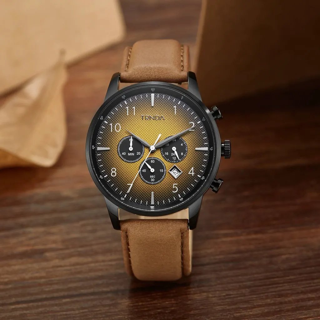Trnda Men's Stainless Steel Watch, Black Case | Trn-Ss43b by TRNDA