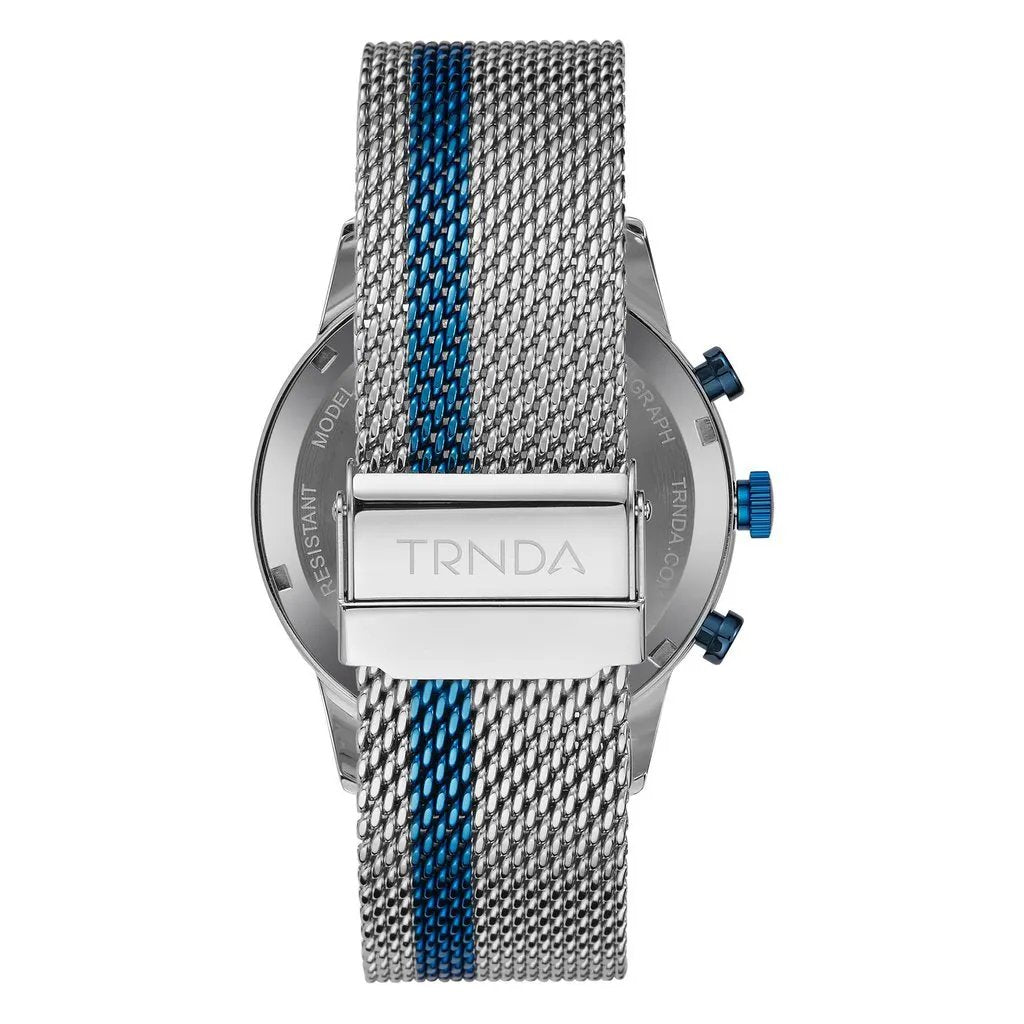 Trnda Men's Stainless Steel Watch, Silver Mesh Band | Trnda43mm by TRNDA