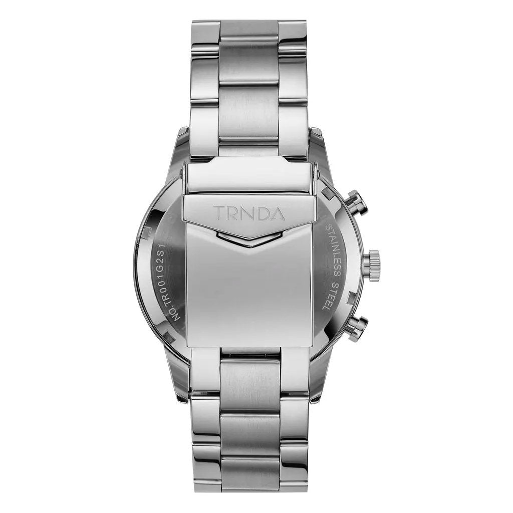 Trnda Men's Stainless Steel Watch, Gradient Cedar Brown Dial | Trn-Ss43 by TRNDA