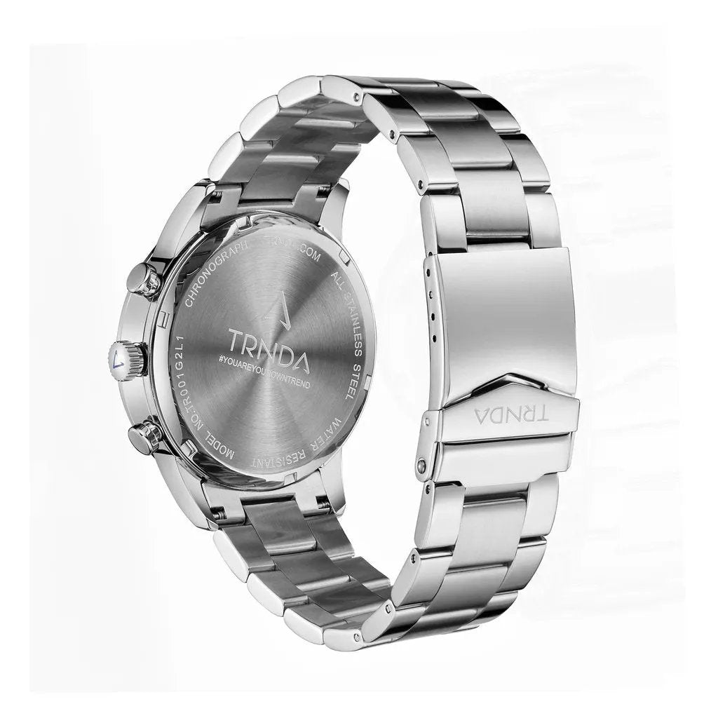 Trnda Men's Stainless Steel Watch, Dark Blue Dial | Tsw43sdb by TRNDA