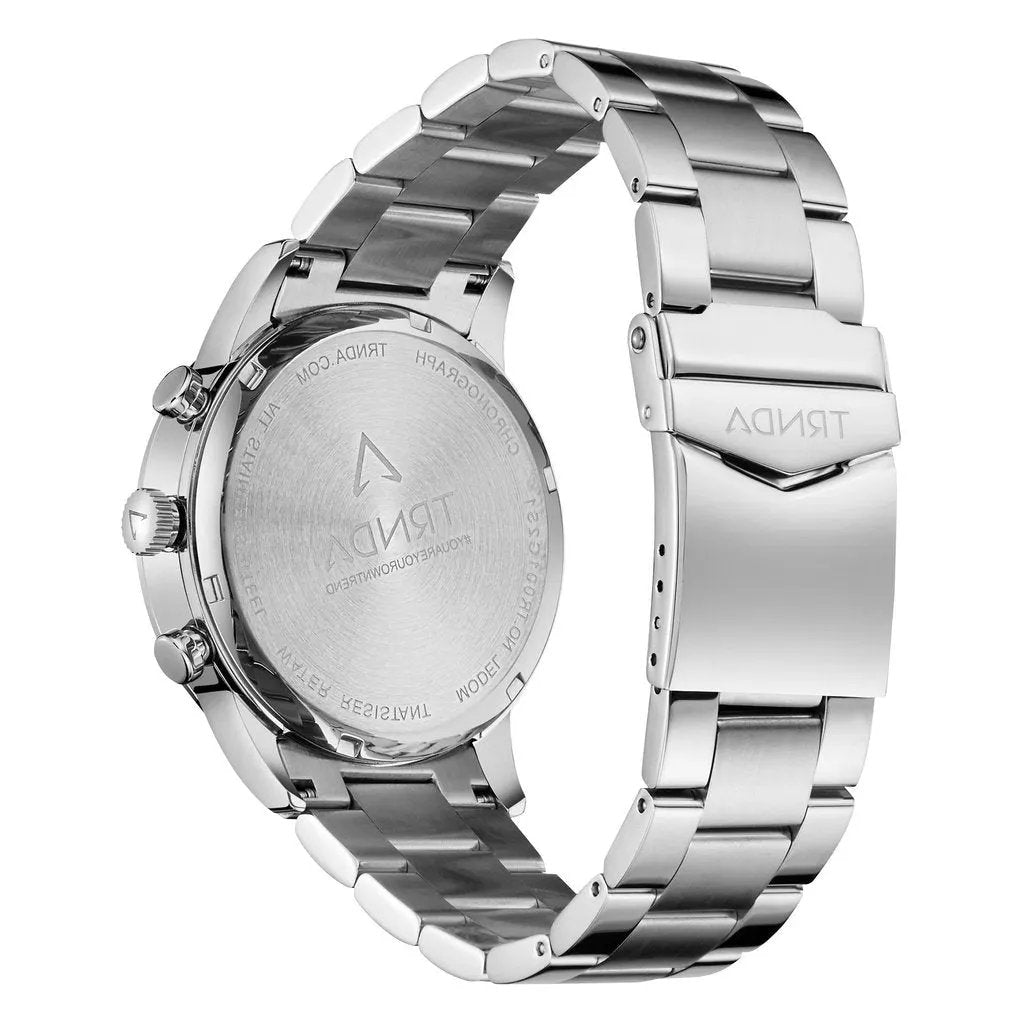 Trnda Men's Stainless Steel Watch, Charcoal Black Dial | Trnda43mm by TRNDA