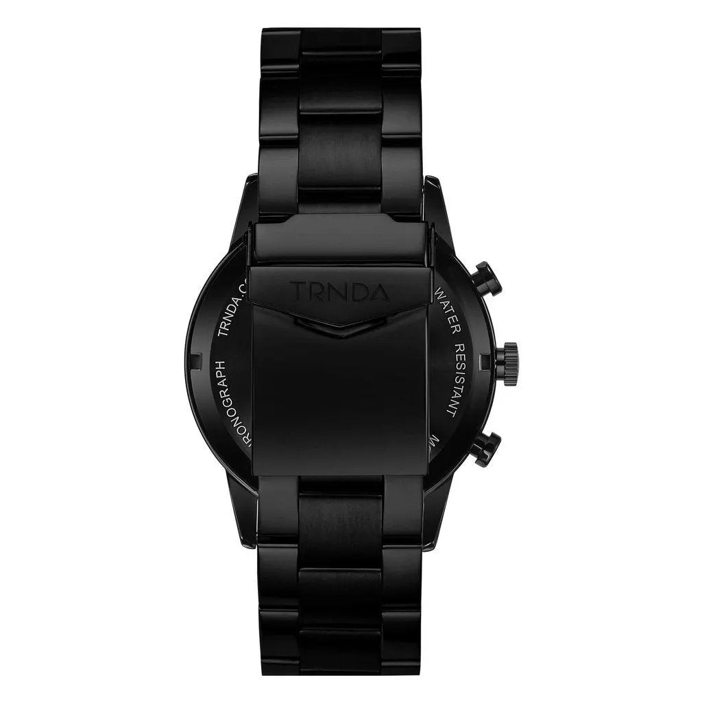 Trnda Men's Black Stainless Steel Watch, Cedar Brown Dial | Trn-M43b by TRNDA