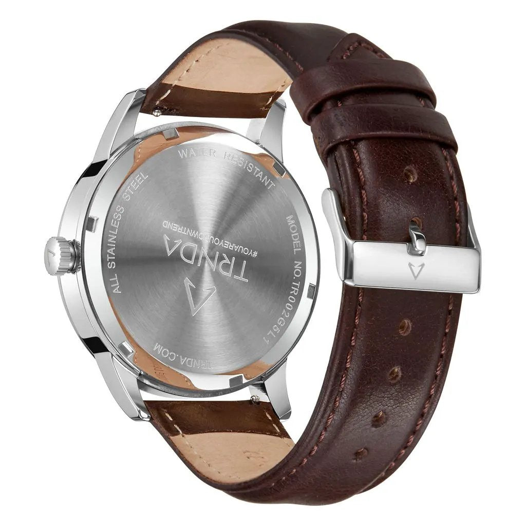 Trnda Men's Stainless Steel Watch, Black Dial | Trnd-M43-Bk by TRNDA