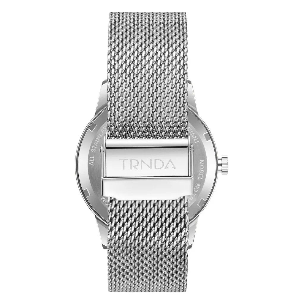 Trnda Men's Stainless Steel Watch, Black Dial | Trnda-Ss43blk by TRNDA
