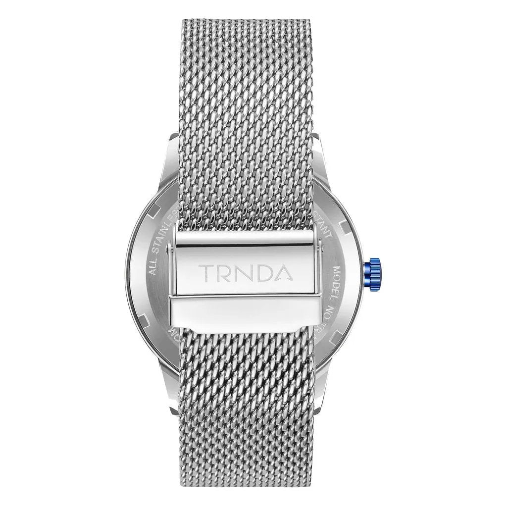 Trnda Men's Stainless Steel Watch, Silver Mesh Band | Trn-43s by TRNDA